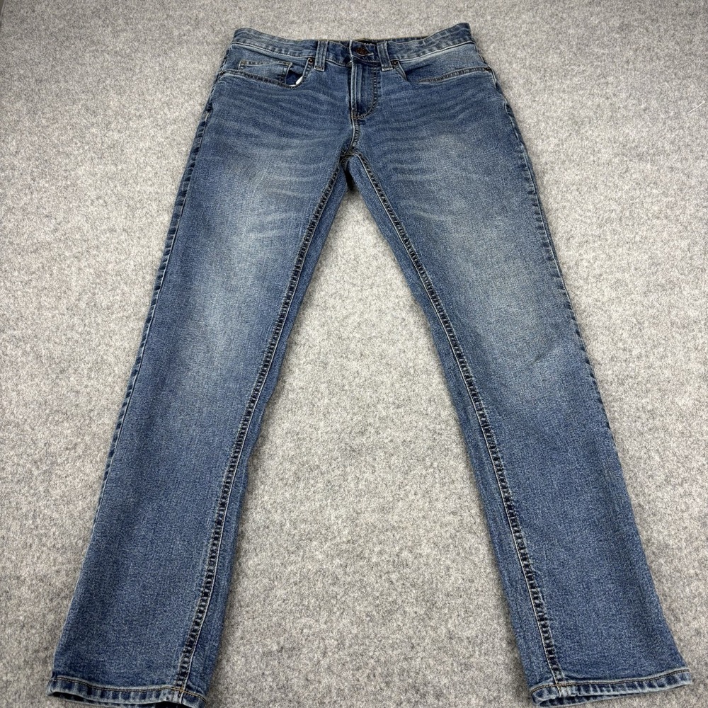 Buffalo David Bitton Jeans Mens 30x30 Slim Ash Medium Wash‎ Stretch Blue Denim